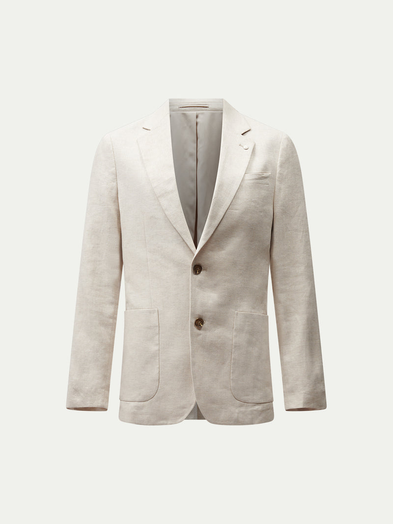 Tony Linen Blend Travel Blazer in Peyote