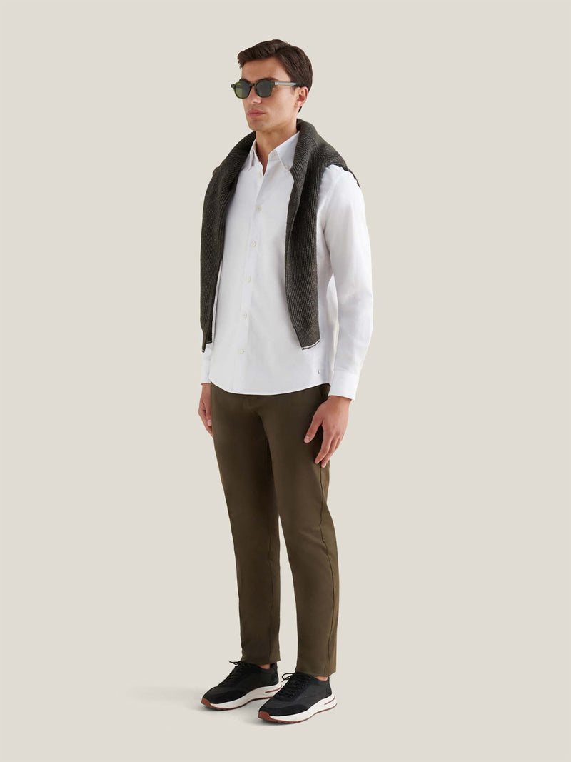 Oriel Oxford Shirt in Bright White
