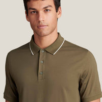 Mercerised Cotton Tipped Polo Shirt Sea Turtle