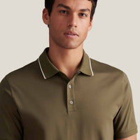 Mercerised Cotton Tipped Polo Shirt Sea Turtle
