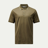 Mercerised Cotton Tipped Polo Shirt Sea Turtle