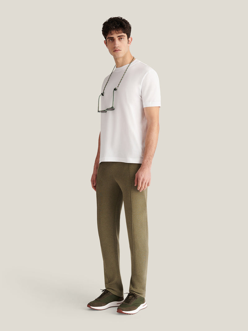 Mercerised Cotton T-Shirt Bright White