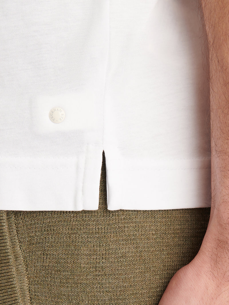 Mercerised Cotton T-Shirt Bright White