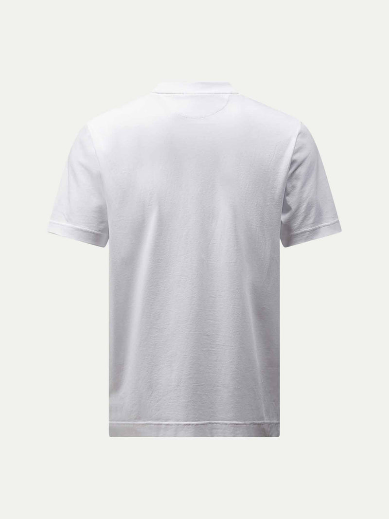 Devonshire Mercerised Cotton T-Shirt in Bright White