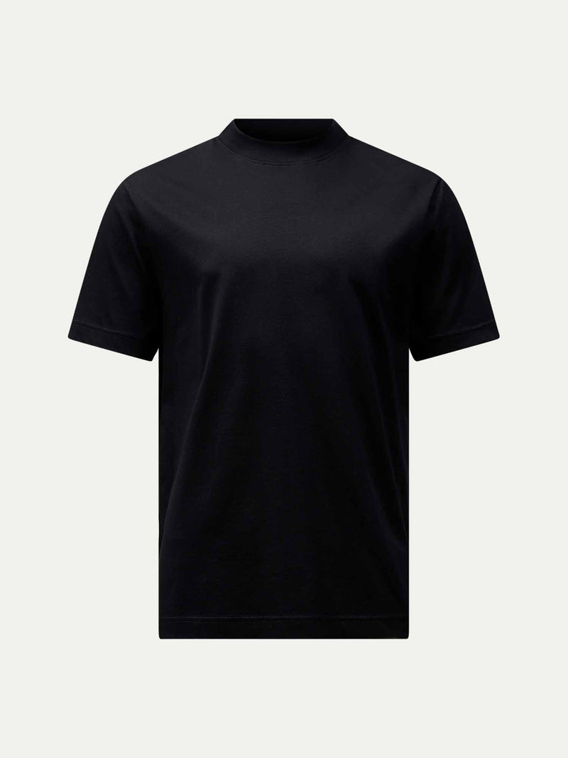 Mercerised Cotton T-Shirt Black