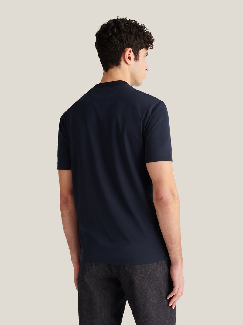Mercerised Cotton T-Shirt Dark Sapphire Navy