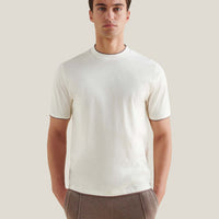 PECKHAM RYE MERCERISED DOUBLE LAYER SS T-SHIRT Egret