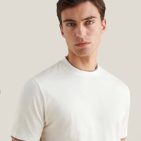 PECKHAM RYE MERCERISED DOUBLE LAYER SS T-SHIRT Egret