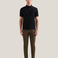 PECKHAM RYE SS MERCERISED JERSEY POLO Black