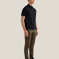 Mercerised Cotton Polo Shirt Black