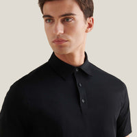 PECKHAM RYE SS MERCERISED JERSEY POLO Black