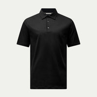 Mercerised Cotton Polo Shirt Black