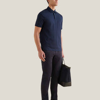PECKHAM RYE SS MERCERISED JERSEY POLO Dark Sapphire Navy