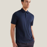 PECKHAM RYE SS MERCERISED JERSEY POLO Dark Sapphire Navy
