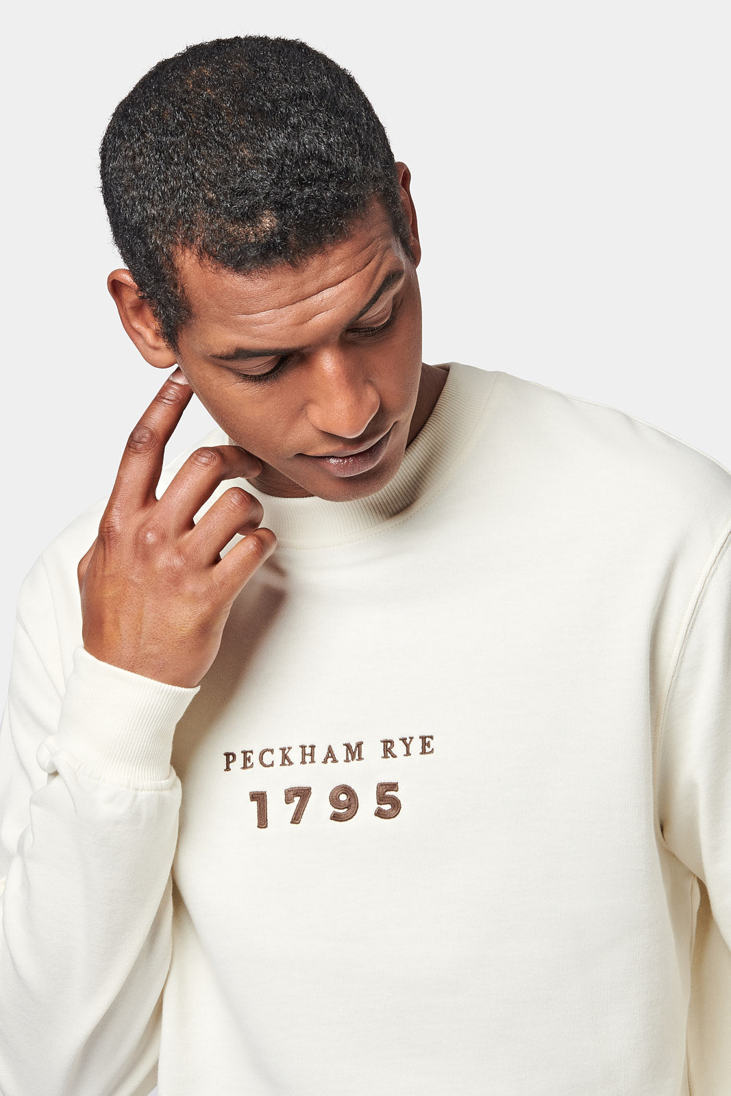 Graphic French Terry Sweatshirt in Egret