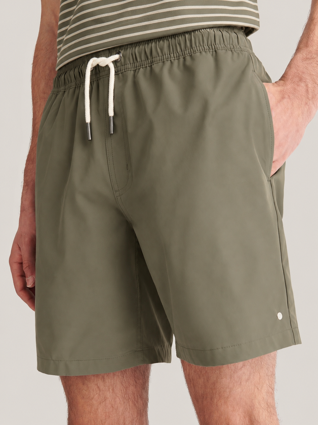 Levanto Drawstring Swim Short in Tea Leaf