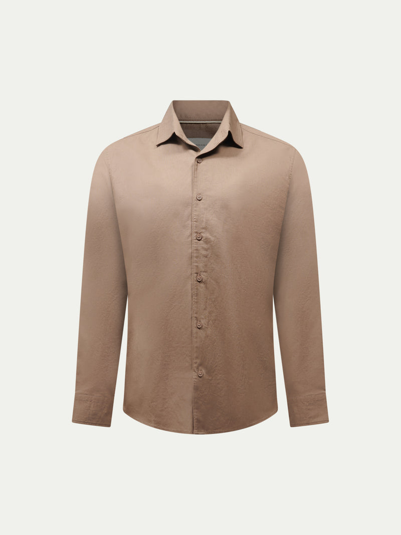 Grove Linen Blend Shirt in Caribou