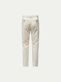 Stretch Cotton Trouser in Egret