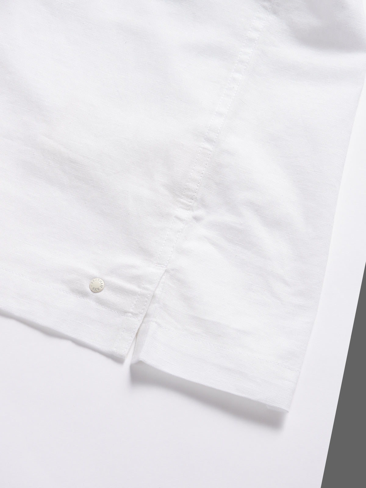 Porto Linen Blend Shirt in Bright White