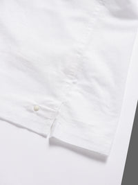 Porto Linen Blend Shirt in Bright White