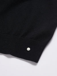 Genovese Knitted T-Shirt in Black