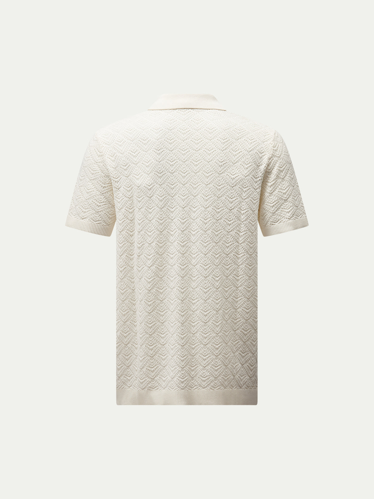 Rico Monogram Knit Shirt in Egret