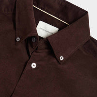 Micro Cord Button-Down Shirt in Java