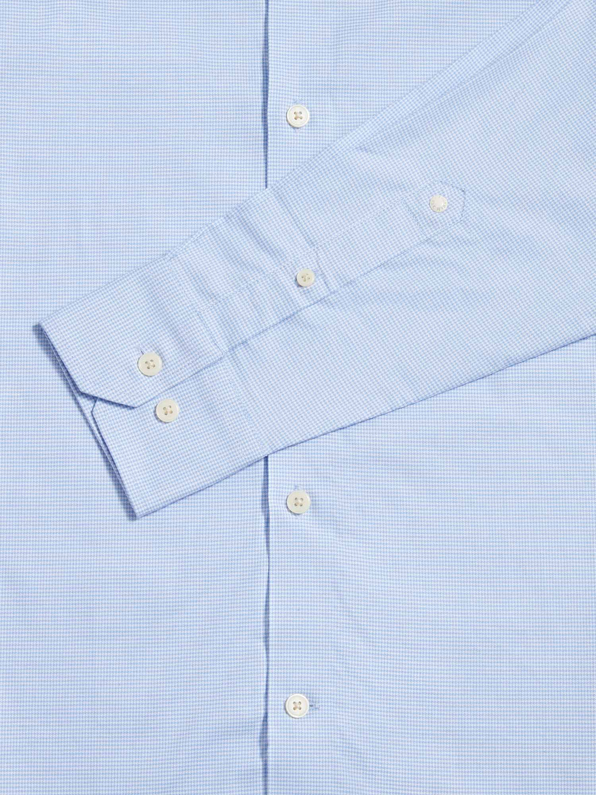 Puppytooth Cutaway Collar Shirt in Blue Blizzard
