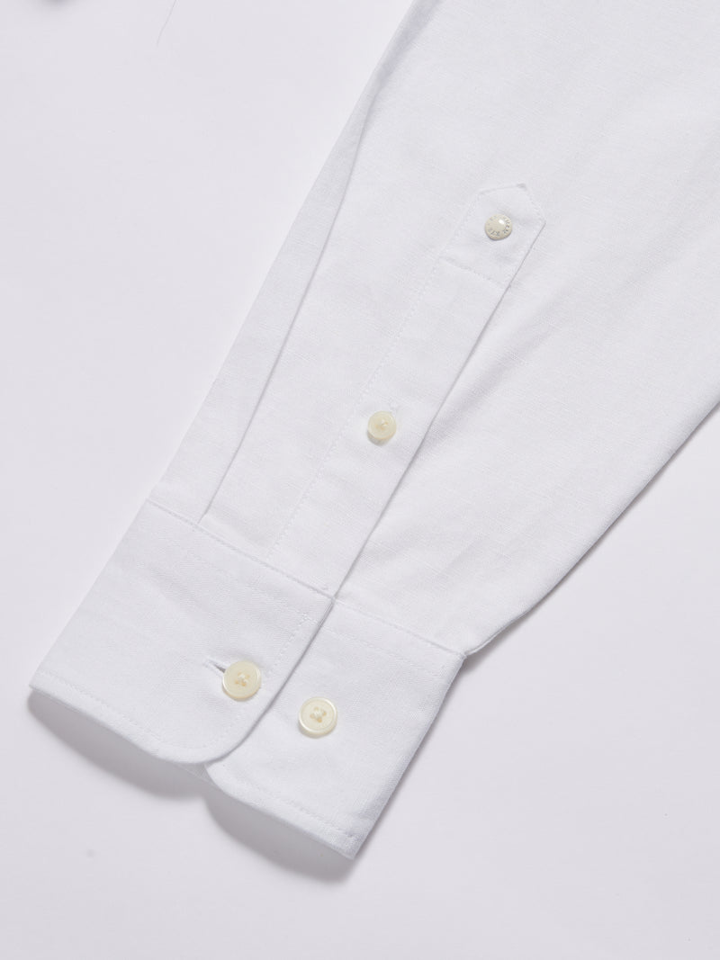 Grove Linen Blend Shirt in Bright White