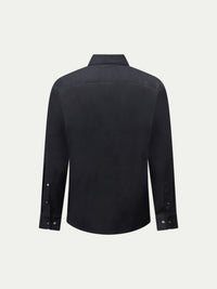 Grove Linen Blend Shirt in Black