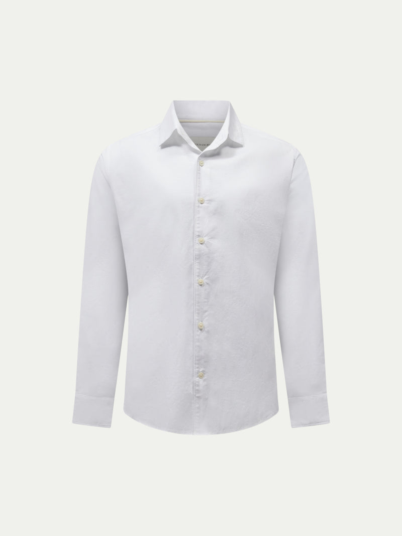 Grove Linen Blend Shirt in Bright White