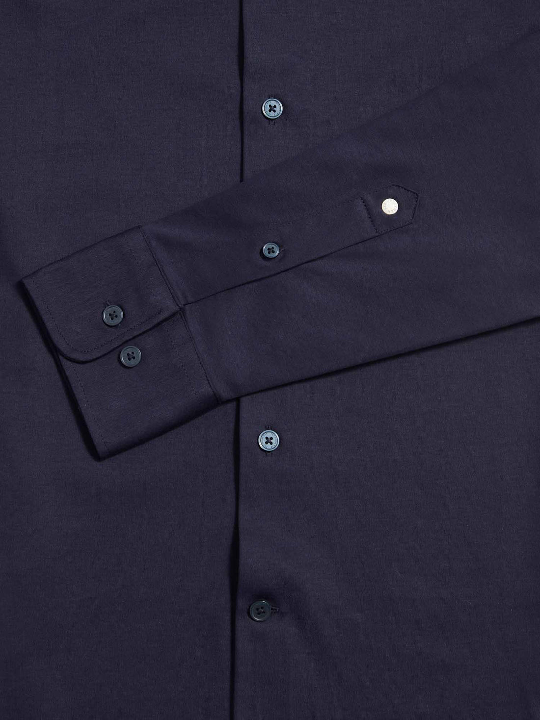 Peckham Rye Mens Mercerised Jersey Shirt in Dark Sapphire Navy