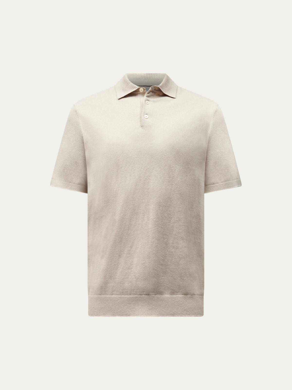 Ocean Textured Knit Polo in Peyote