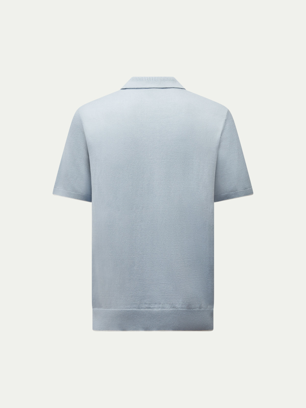 Ocean Textured Knit Polo in Blue Haze