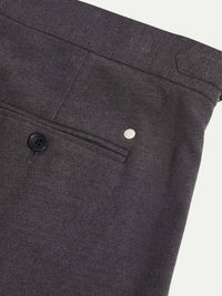 Twill Blend Smart High Waisted Trouser in Charcoal Grey