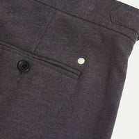 Twill Blend Smart High Waisted Trouser in Charcoal Grey