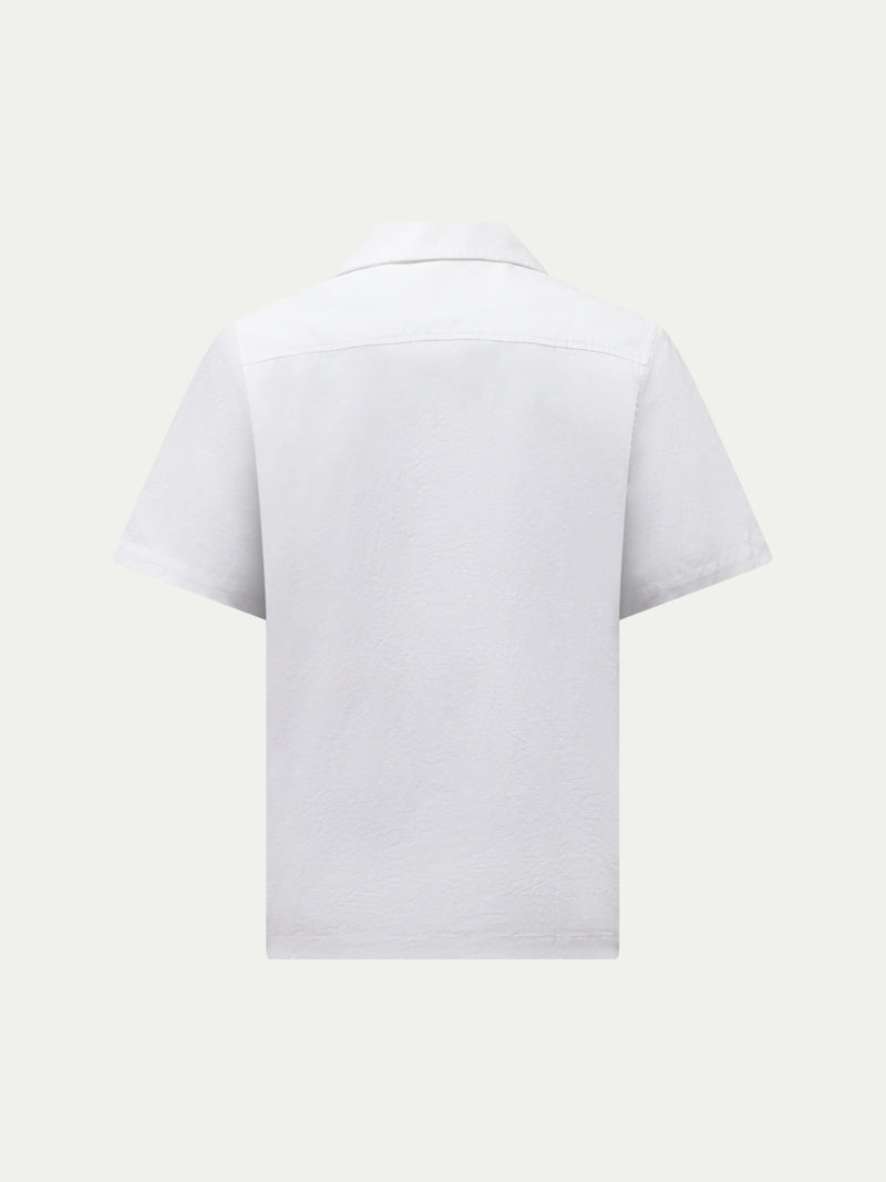 Porto Linen Blend Shirt in Bright White
