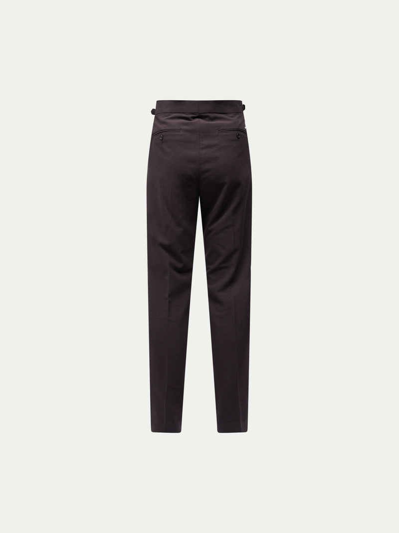 Twill Blend Smart High Waisted Trouser in Java