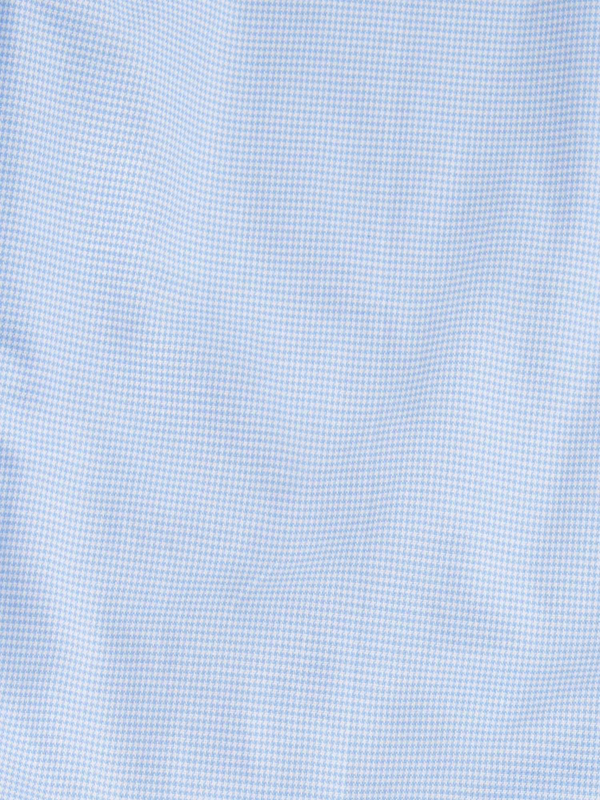 Puppytooth Cutaway Collar Shirt in Blue Blizzard