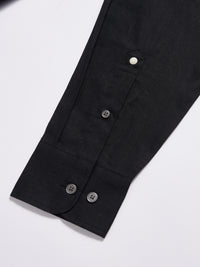 Grove Linen Blend Shirt in Black
