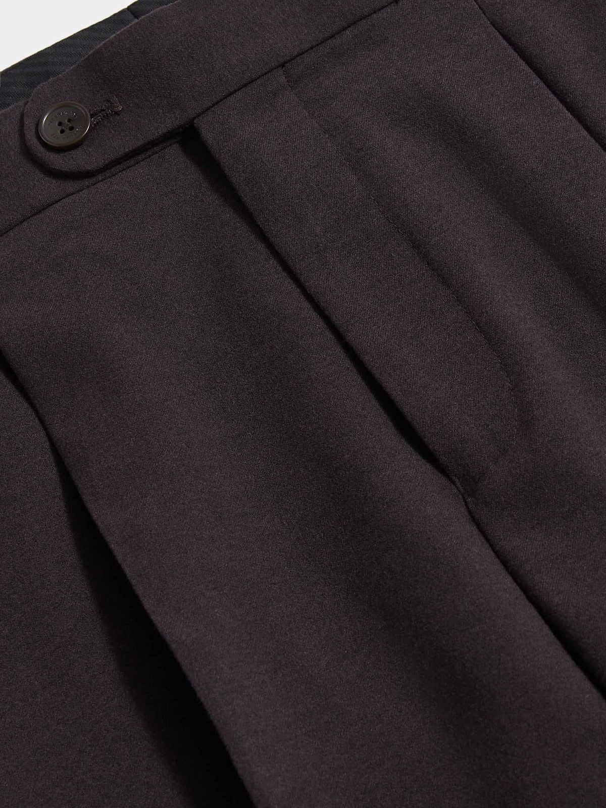 Twill Blend Smart High Waisted Trouser in Java