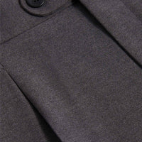 Twill Blend Smart High Waisted Trouser in Charcoal Grey