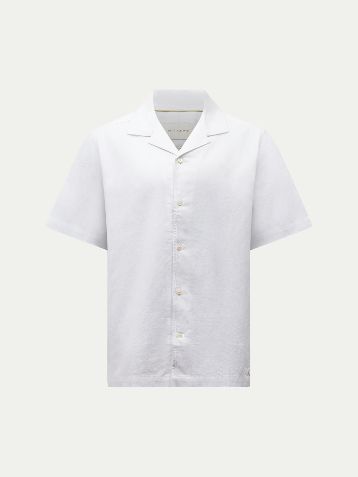 Porto Linen Blend Shirt in Bright White