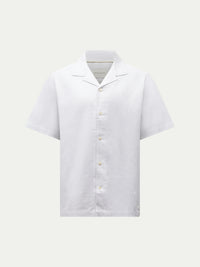 Porto Linen Blend Shirt in Bright White