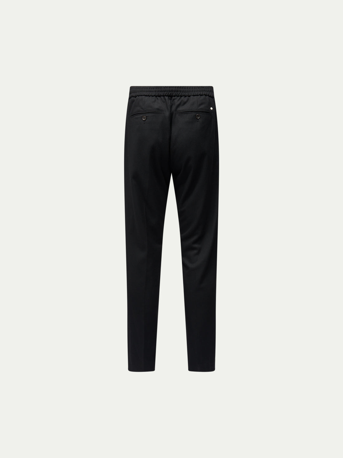 Drawstring Flannel Tech Trouser in Black