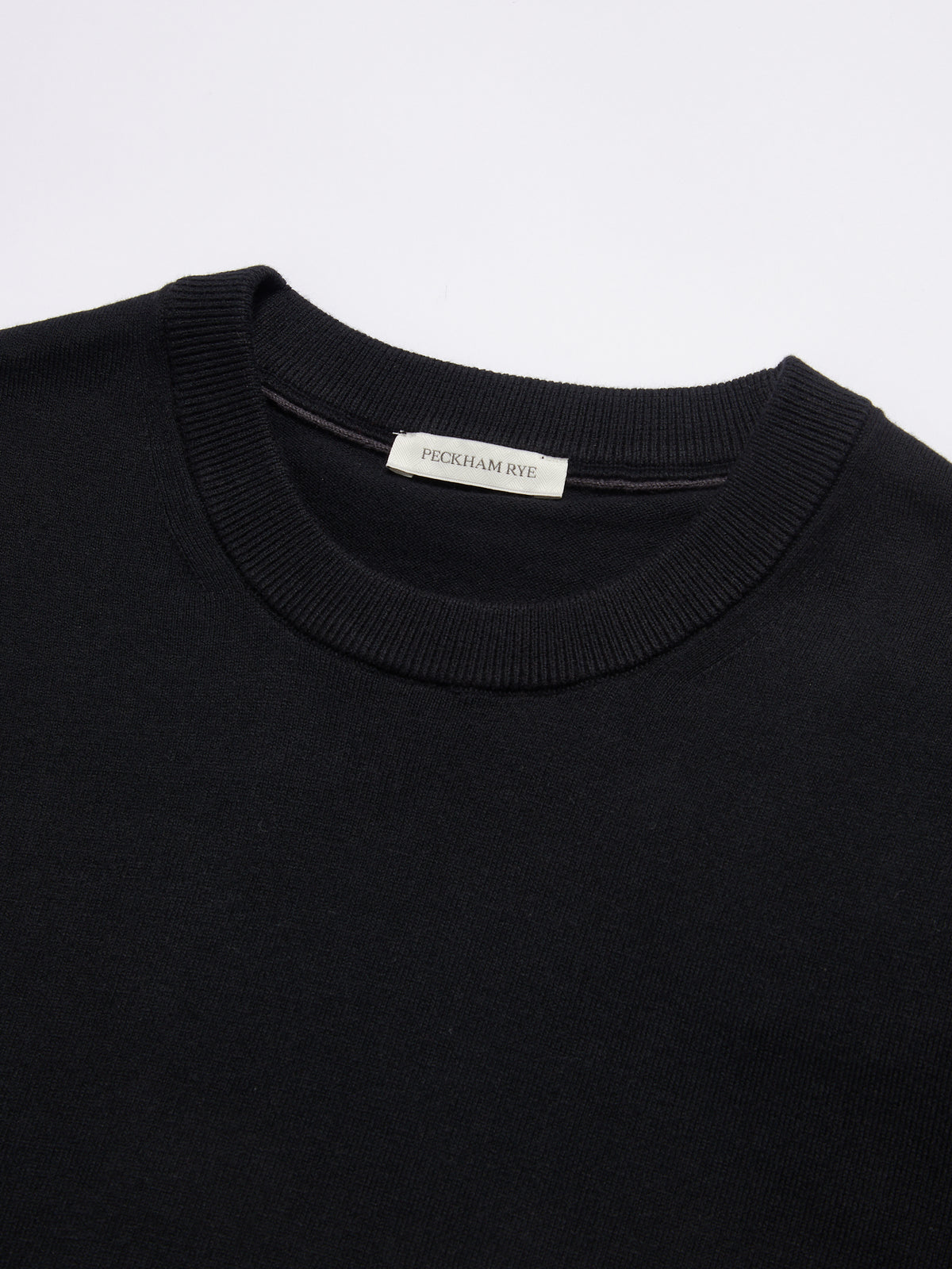 Genovese Knitted T-Shirt in Black