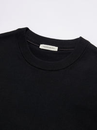 Genovese Knitted T-Shirt in Black