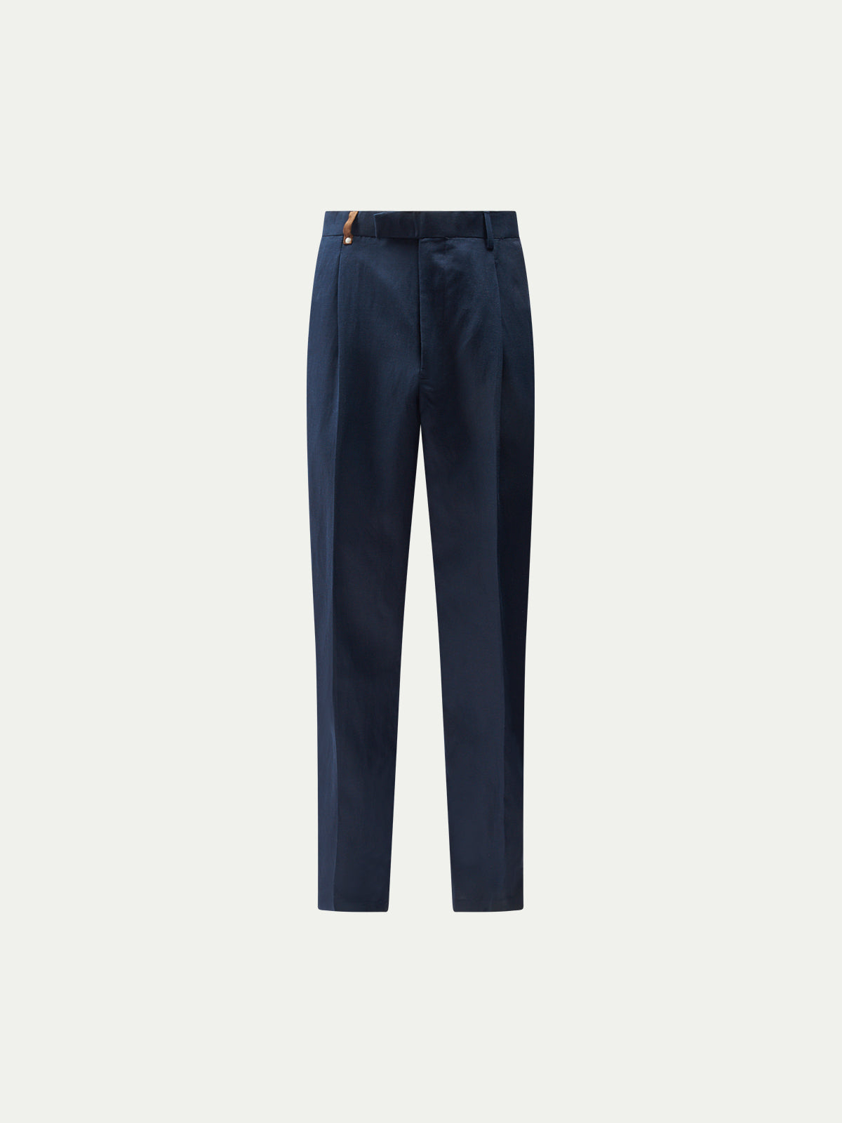 Castello Linen Blend Tailored Trouser in Dark Sapphire Navy