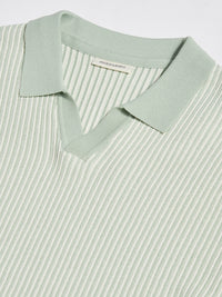 Sidney Revere Knit Polo in Seafoam