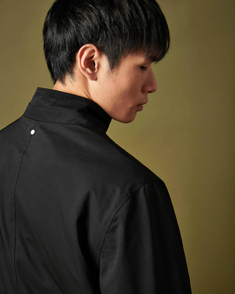 Padded Rain Mac in Black